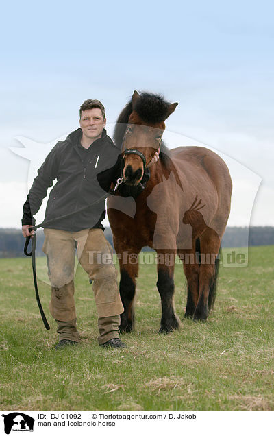 man and Icelandic horse / DJ-01092