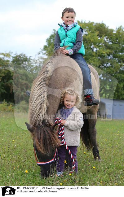 Kinder und Islnder / children and Icelandic horse / PM-06017
