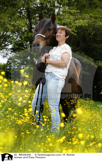 woman and Paso Peruano / RR-66308