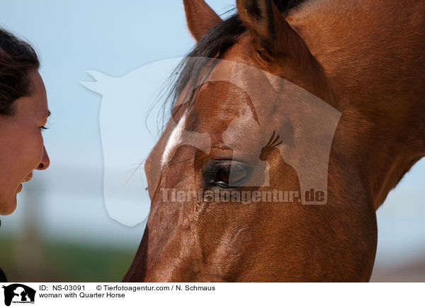 woman with Quarter Horse / NS-03091