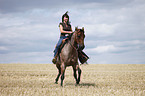 western riding horsewoman