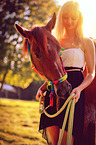 woman and Quarter Horse