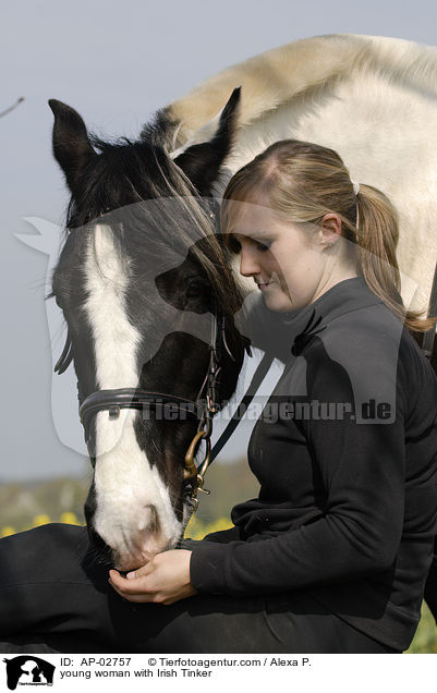 young woman with Irish Tinker / AP-02757