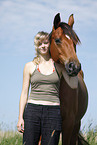 young woman with Trakehner