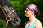 woman and warmblood