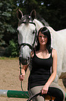 woman and warmblood