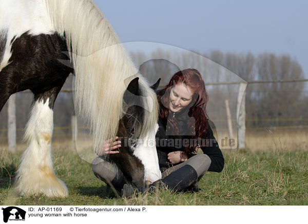 young woman with horse / AP-01169