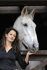 young woman with horse