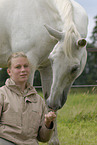 young woman with horse