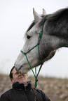 woman with arabian horse