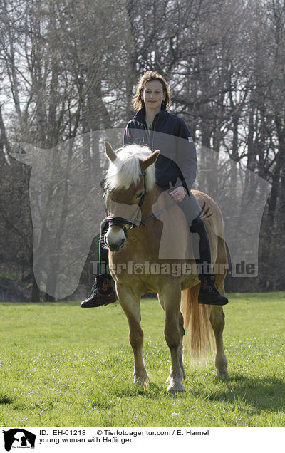 young woman with Haflinger / EH-01218