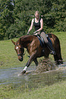 riding through water