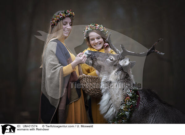Frauen mit Rentier / womans with Reindeer / UM-01574